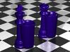 King & Queen Chess Pieces Shot Glasses-44mL/1.5oz 3d printed Gloss Colbolt Blue  Porcelain