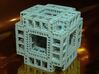 MengerKoch Fractal Cube 3d printed Frosted Ultra Detail (painted)