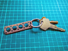 V8 Engine Head Gasket Key Chain 3d printed Key Chain showing large key ring mount