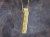 Brick Pendant (Stainless steel version) 3d printed This material is Polished Gold Steel (Chain not included.)