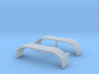 1/87th HO Truck Tandem Fenders ribbed w lights 3d printed 
