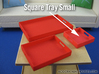 Square Tray Small 1:12 scale 3d printed (actual material Red Strong & Flexible Polished)