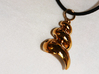 Conic Seashell Pendant 3d printed Polished Bronze