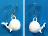 Whale Earrings 3d printed 