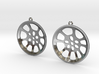 Double Seconds "essence" steelpan earrings, L 3d printed 