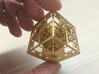 NewMenger Cube 3d printed Polished Gold Steel