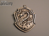 Slytherin House Crest - Pendant SMALL 3d printed Stainless Steel