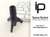 Space Rocket Cigarette Stubber  3d printed Space Rocket Cigarette Stubber in black ceramic