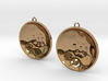 Double Tenor "surface" steelpan earrings, L 3d printed 