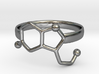 Serotonin Molecule Ring - Size 7 3d printed 