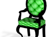 1:144 Micro Scale LimeBlack Louis XVI Oval Chair 3d printed 
