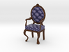 1:12 One Inch Scale NavyDark Oak Louis XVI Chair 3d printed 