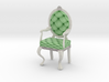 1:12 One Inch Scale MintWhite Louis XVI Chair 3d printed 