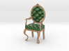 1:24 Half Inch Scale PinePale Oak Louis XVI Chair 3d printed 