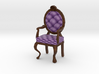1:48 Quarter Scale LavDark Oak Louis XVI Chair 3d printed 