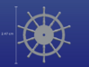 1:72 HMS Victory Ships Wheel 3d printed 