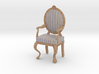 1:12 Scale Pastel Striped/Pale Oak Louis XVI Chair 3d printed 