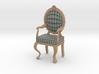 1:12 Scale Green Purple Plaid/Pale Oak Louis XVI C 3d printed 