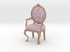 1:12 Scale Pink Chintz/Pale Oak Louis XVI Chair 3d printed 