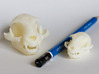 Mid-Sized Cat Skull Sculpture 3d printed Mini and Standard model with an HB pencil for scale. Printed on "MakerBot: The Replicator" at the local college.
