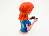 Redhead gamer girl mini bust 3d printed Star tattoos on the left arm.