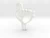 G-clef Heart Pendant 3d printed 