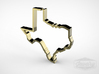 Texas Outline Pendant 3d printed Polished Brass