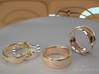 Wave Ring (Top) 3d printed 14K Gold, White Gold, & Rose Gold (or plated varieties)