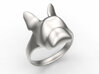 French Bulldog Ring Solid Size 6 3d printed 