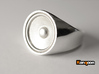 Screaming Sister - Signet Ring  3d printed Polished Silver printed in US 9