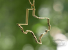 Texas Outline Pendant 3d printed Polished Brass